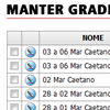 tela de manutenção de grades comerciais do gerenciadro web